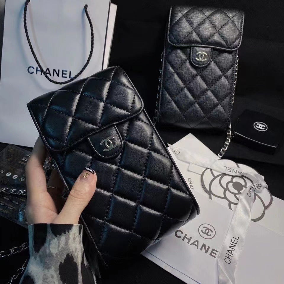 Divertente borsa per telefono in pelle