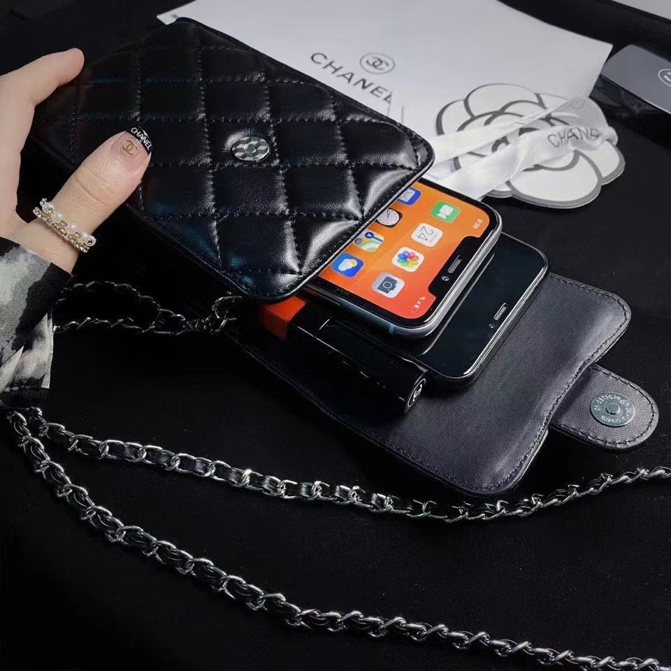 Divertente borsa per telefono in pelle