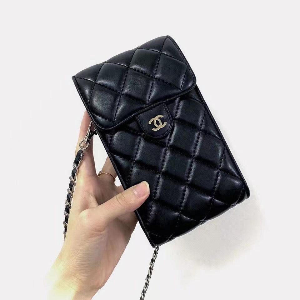 Divertente borsa per telefono in pelle