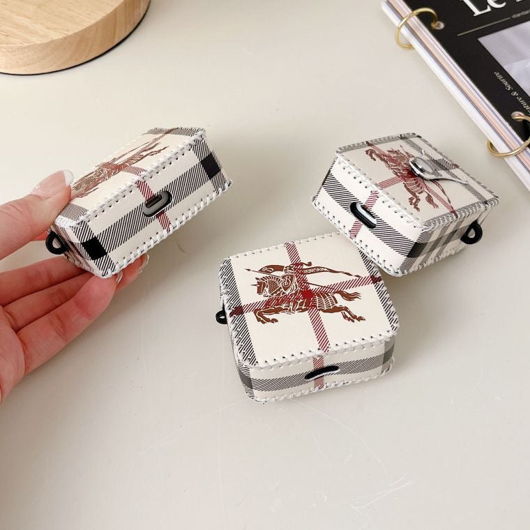 Custodia per AirPods con motivo a traliccio