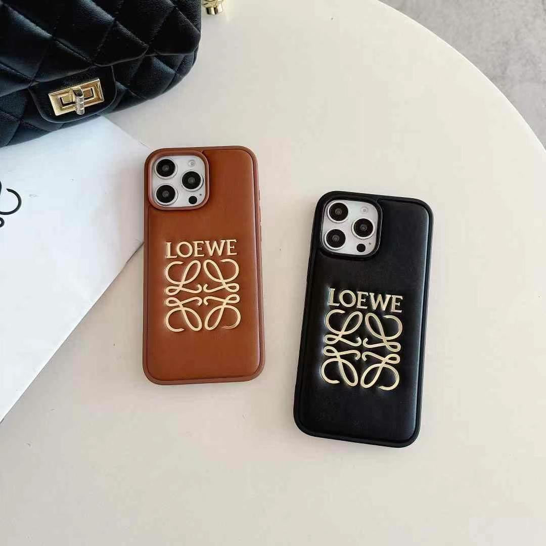 Custodia per telefono stampata marrone per iPhone
