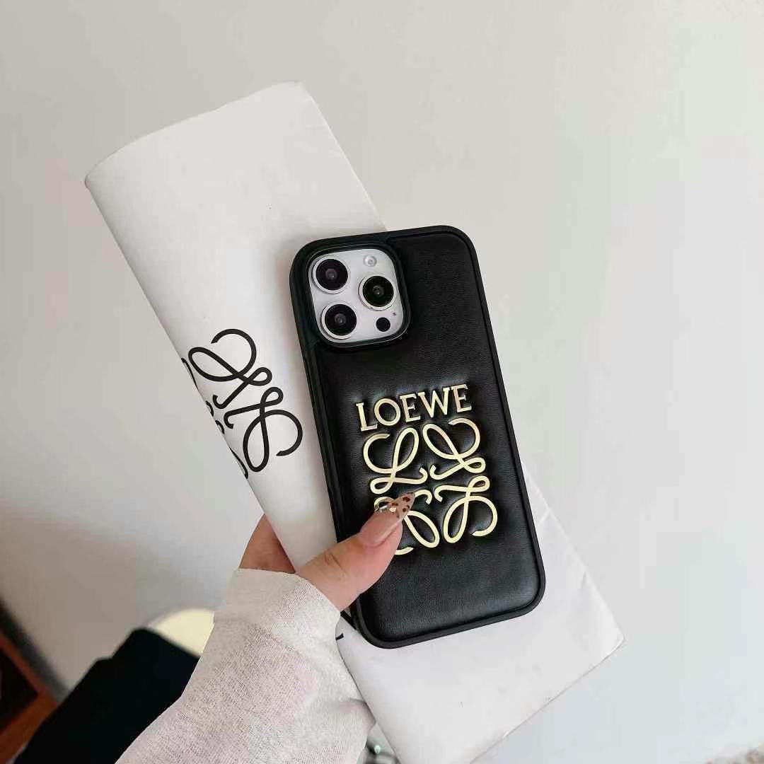 Custodia per telefono stampata marrone per iPhone