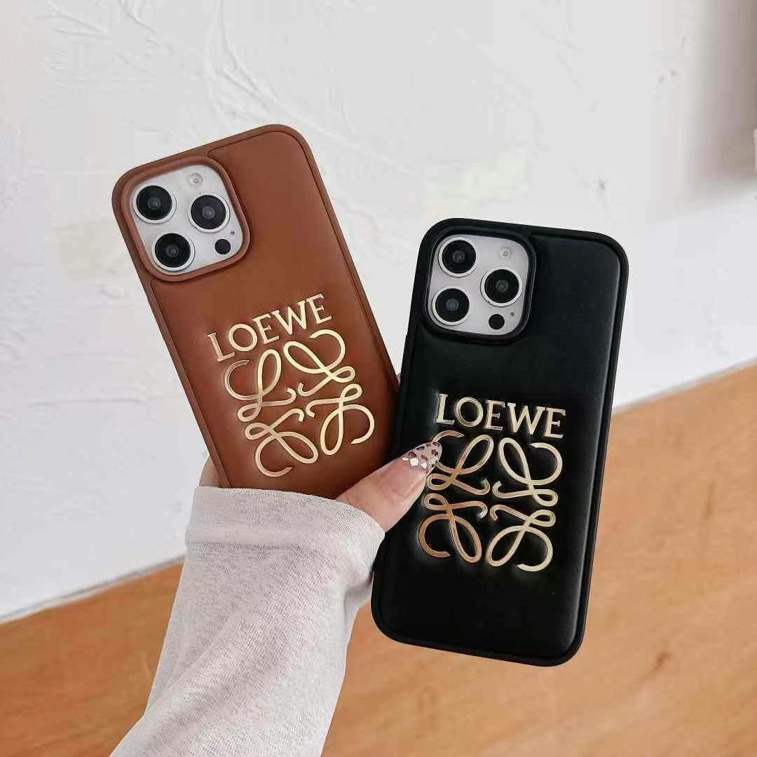 Custodia per telefono stampata marrone per iPhone