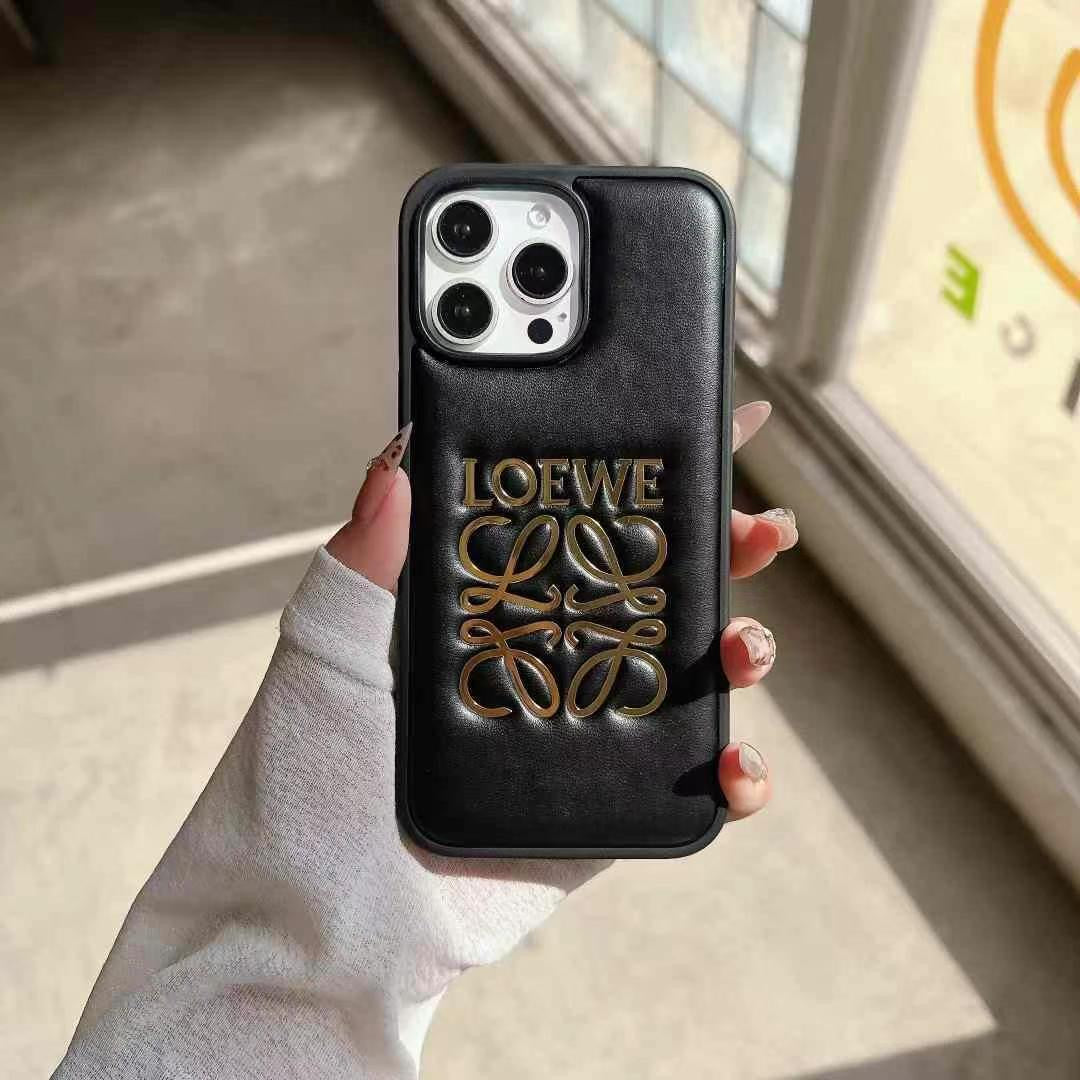 Custodia per telefono stampata marrone per iPhone
