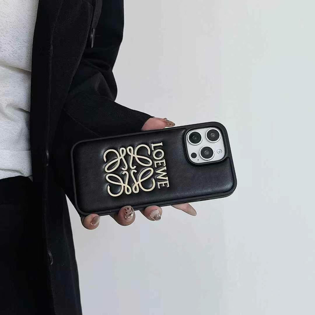 Custodia per telefono stampata marrone per iPhone