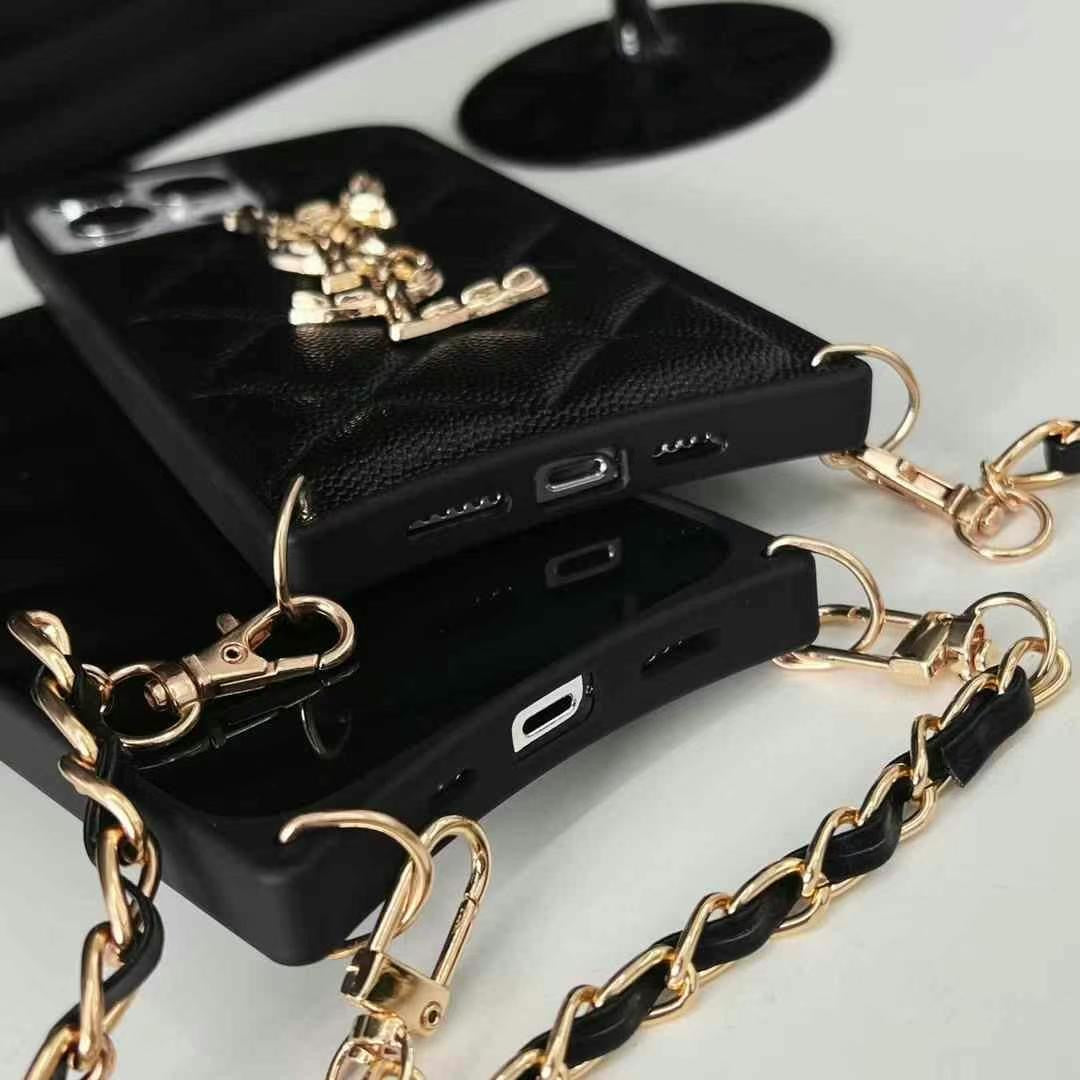 Custodia per telefono con catena dal design completo per iPhone