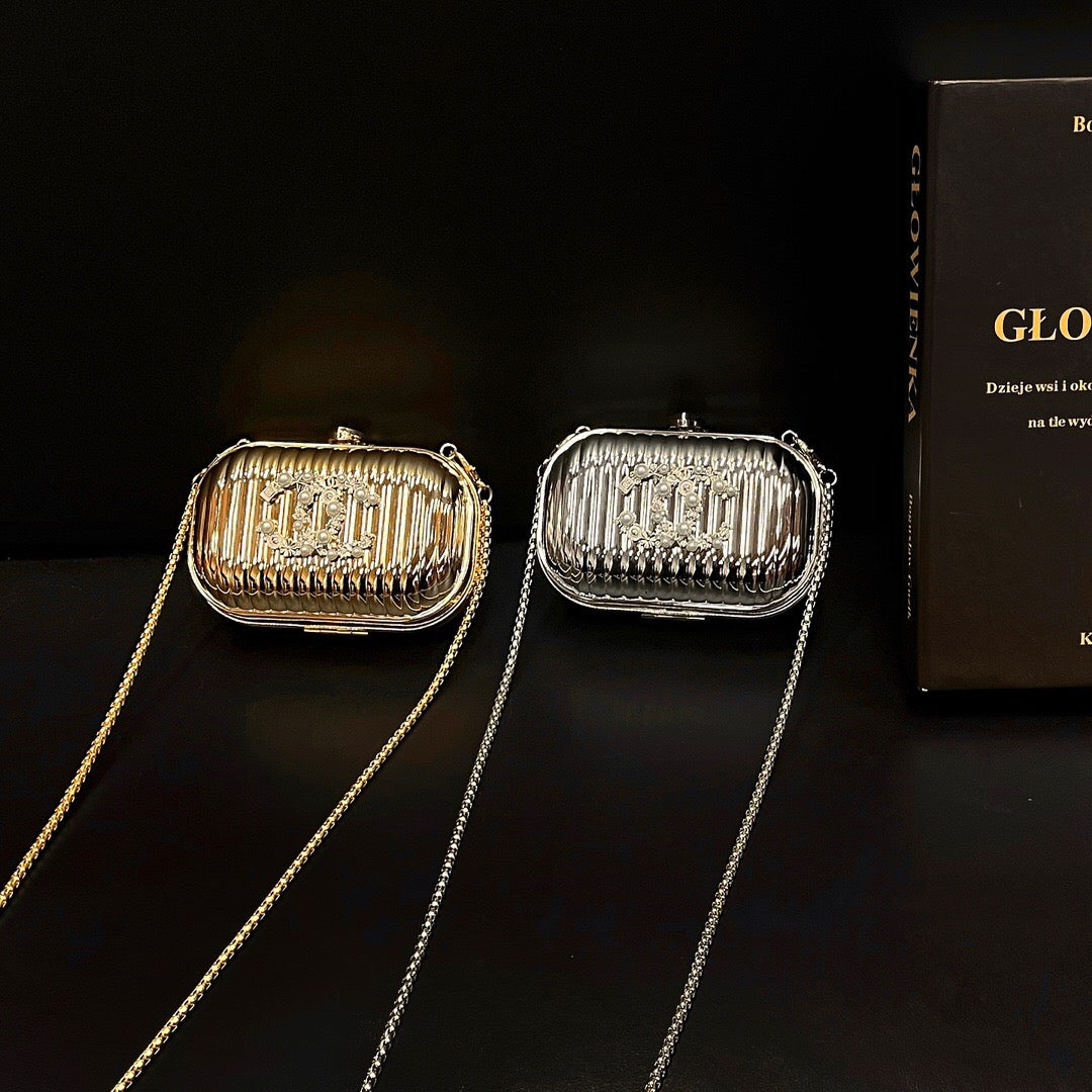 Portafoglio porta monete con brillantini e borsa per telefono