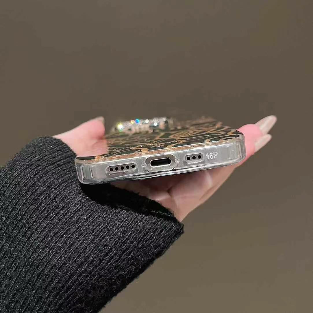 Custodia per telefono con brillantini alla moda per iPhone