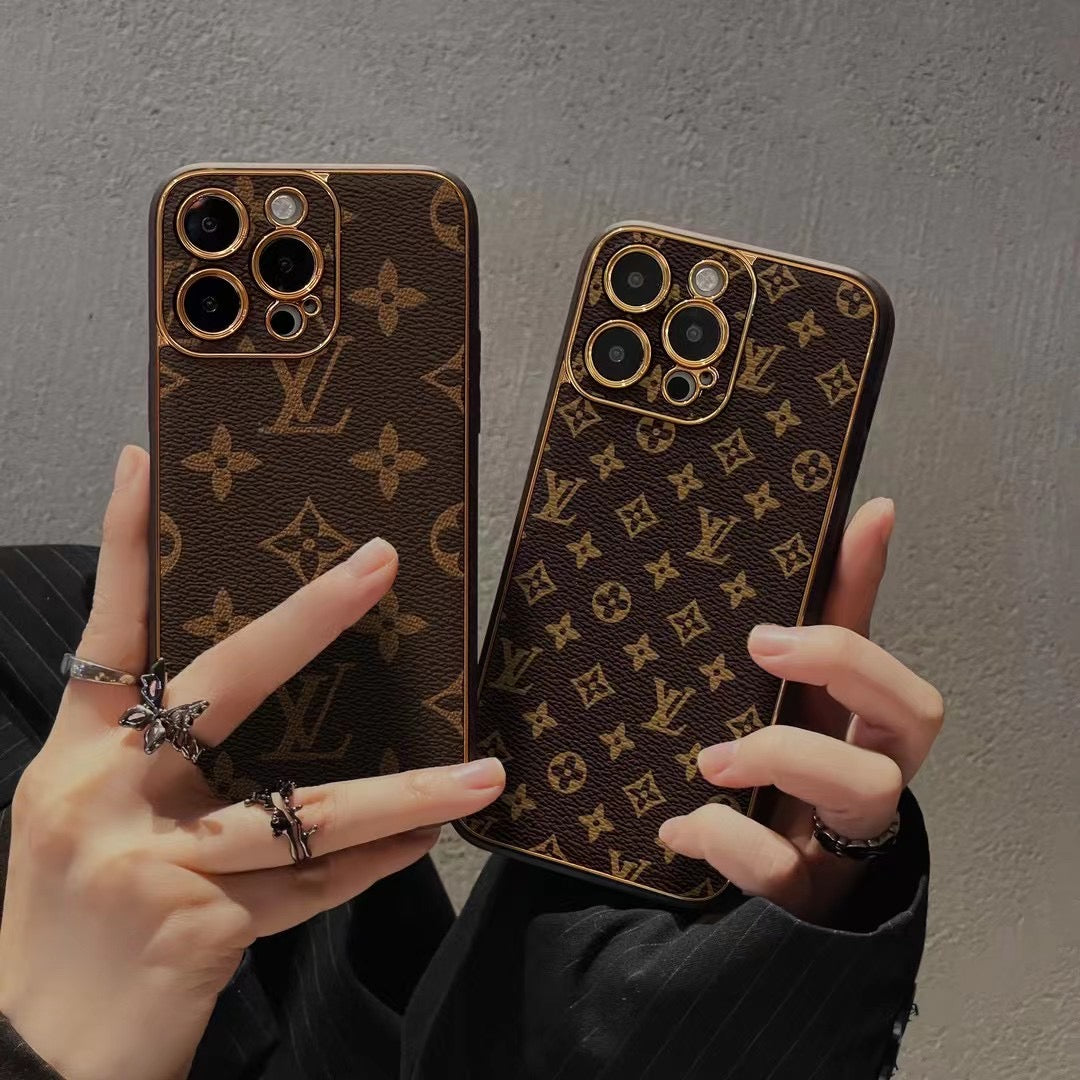 Custodia per telefono color marrone per iPhone