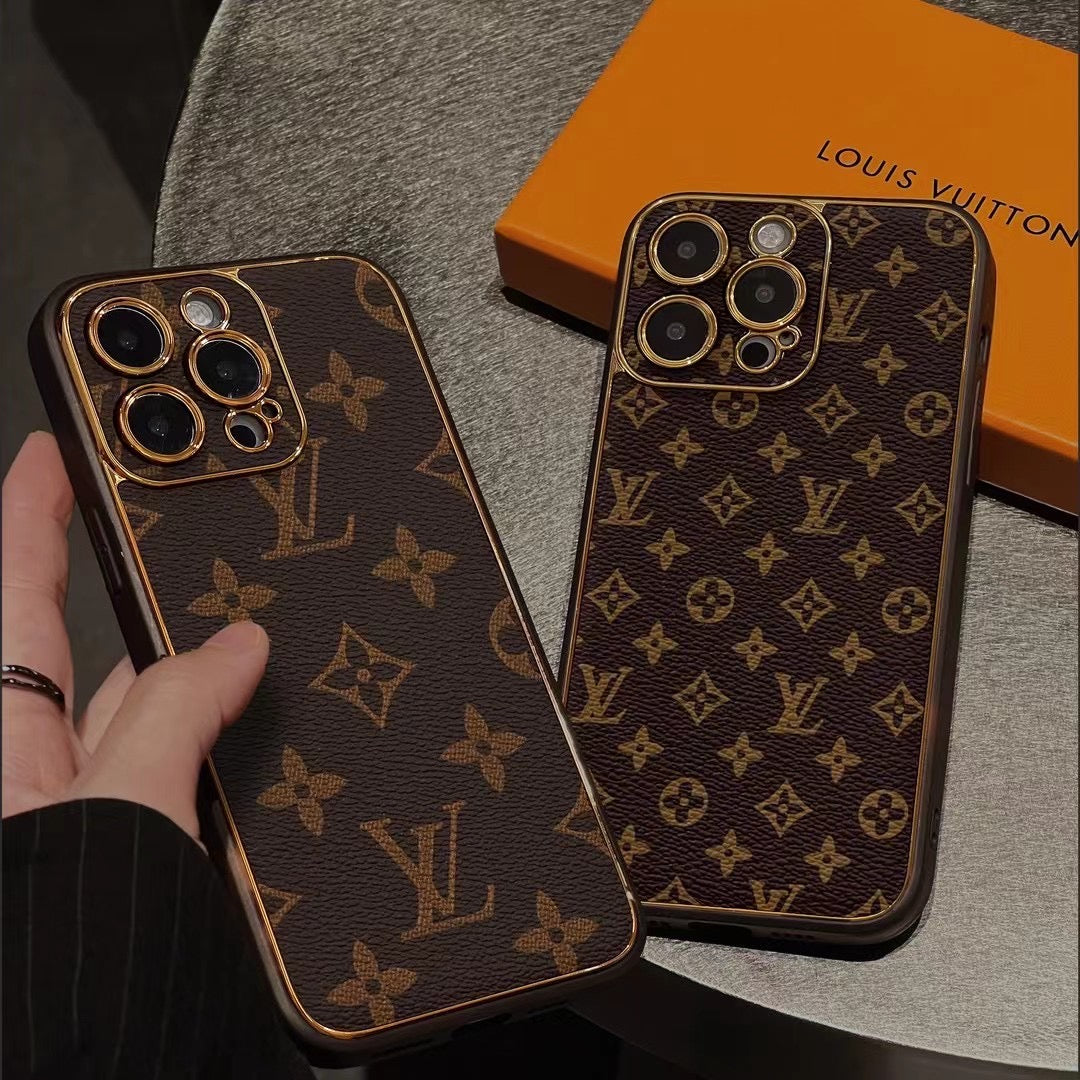Custodia per telefono color marrone per iPhone