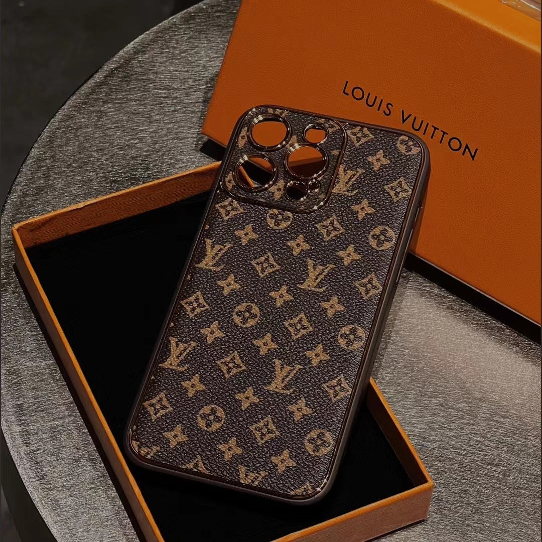 Custodia per telefono color marrone per iPhone