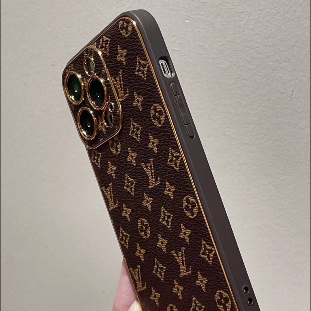 Custodia per telefono color marrone per iPhone