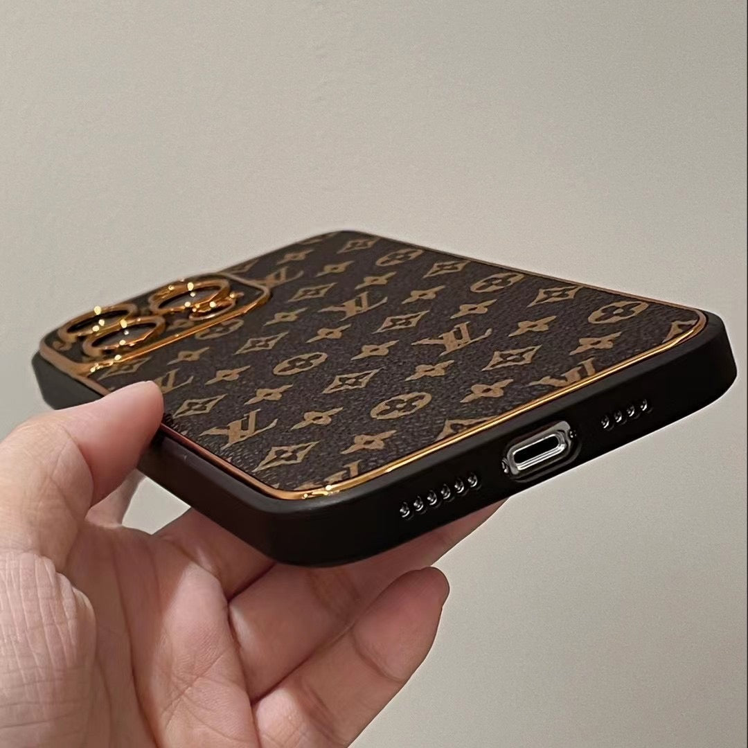 Custodia per telefono color marrone per iPhone