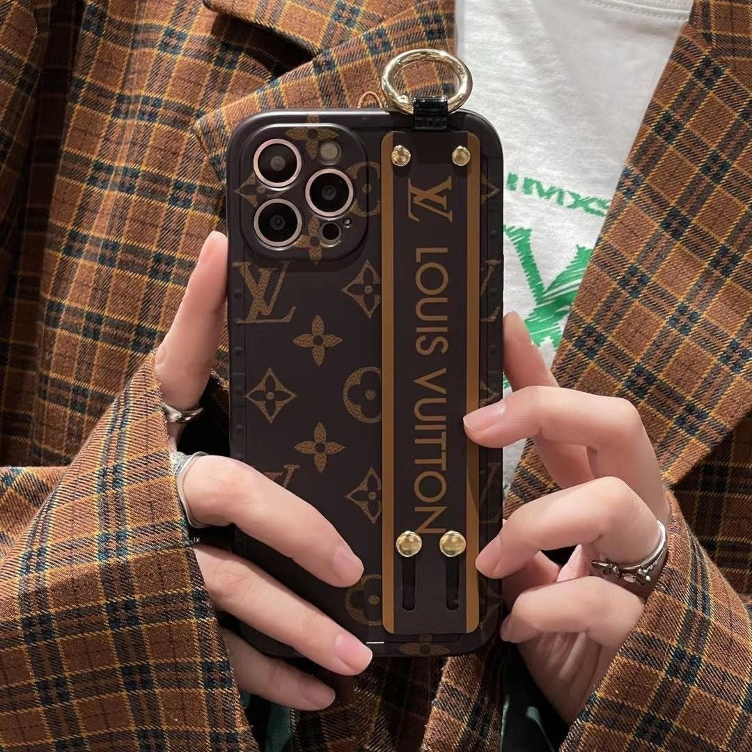 Custodia per telefono con design marrone per iPhone