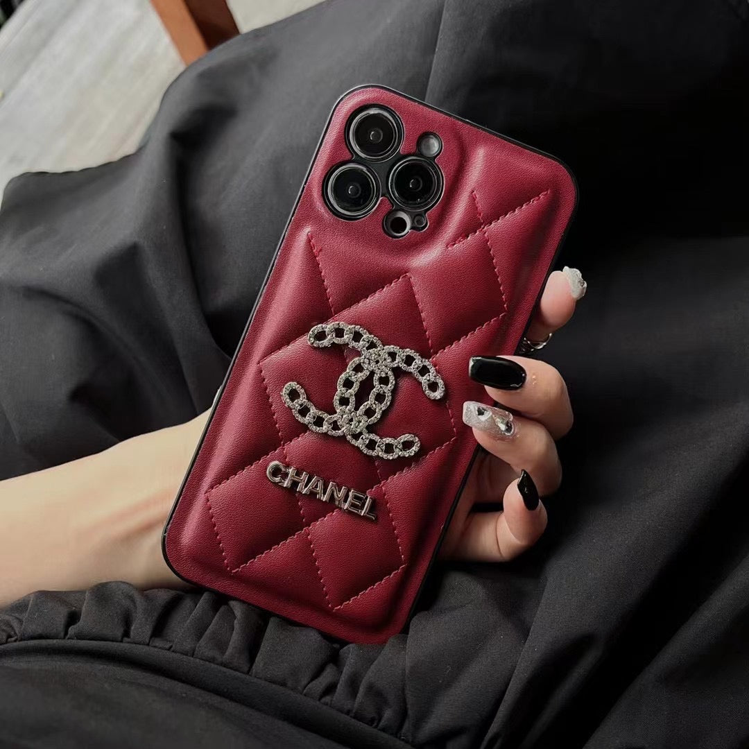 Custodia per telefono con design rosso per iPhone
