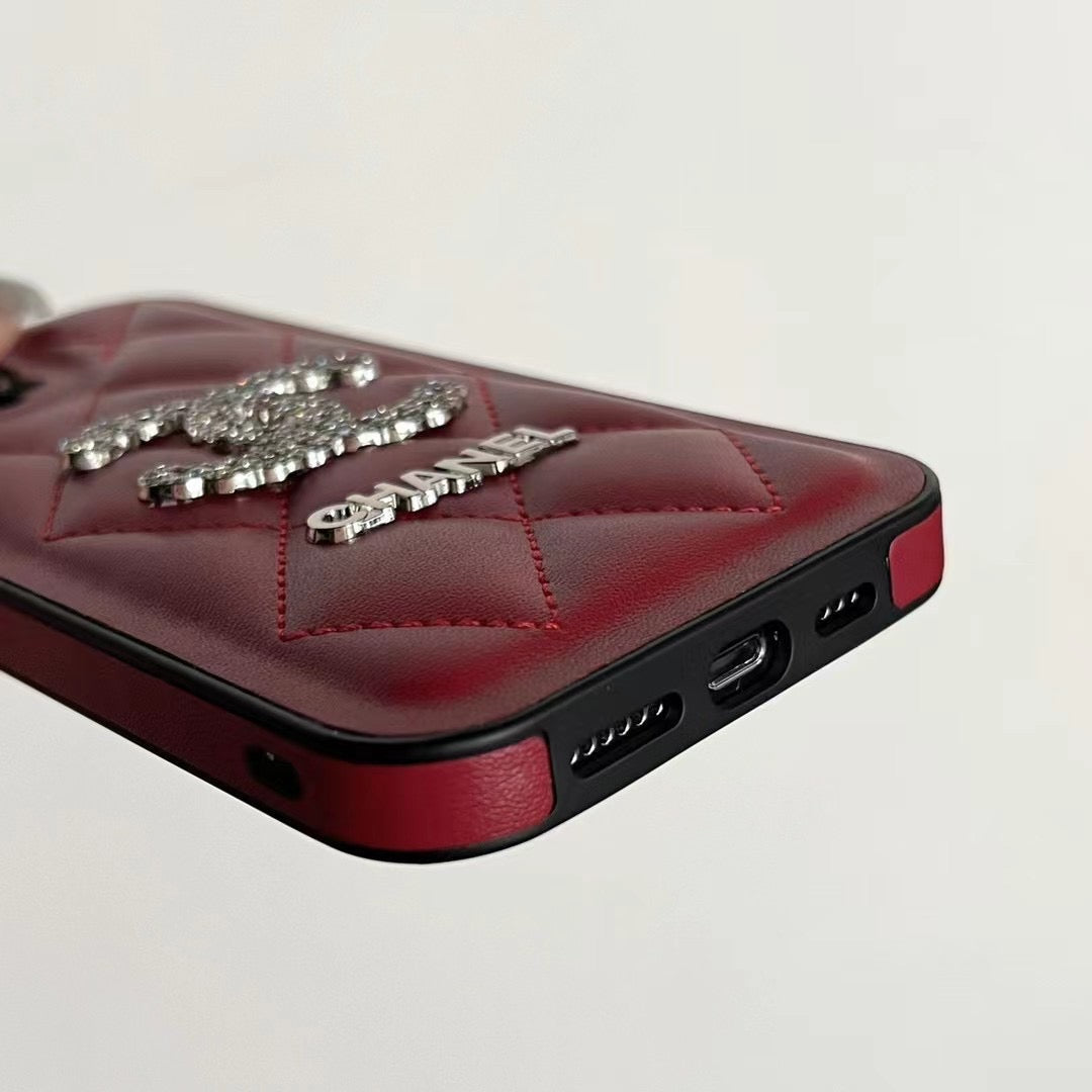 Custodia per telefono con design rosso per iPhone