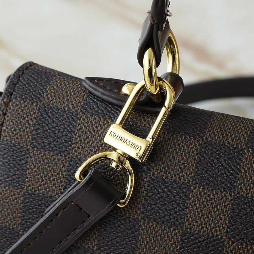 Borsa classica a griglia marrone