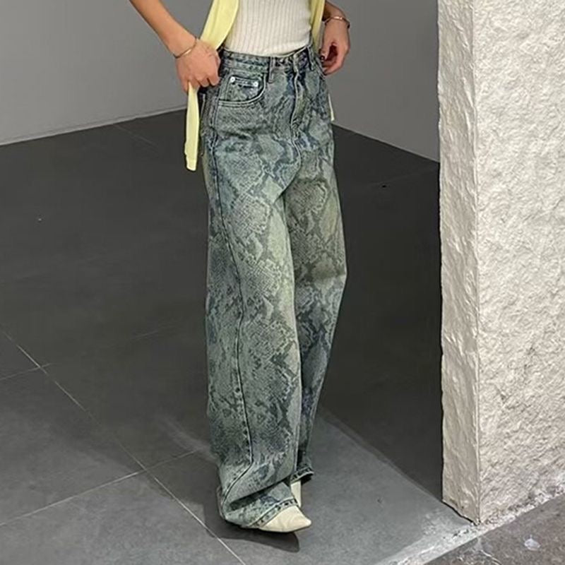 Pantaloni scozzesi vintage blu a gamba dritta