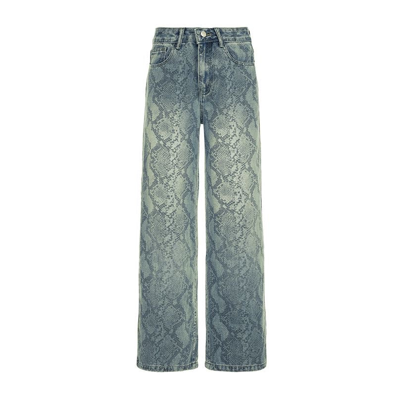 Pantaloni scozzesi vintage blu a gamba dritta