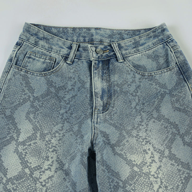 Pantaloni scozzesi vintage blu a gamba dritta