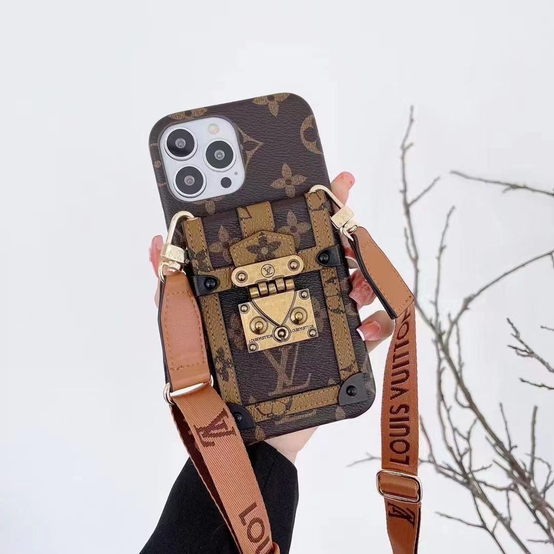 Fashion Card L Bag with Rope iPhone Case - ERPOQ