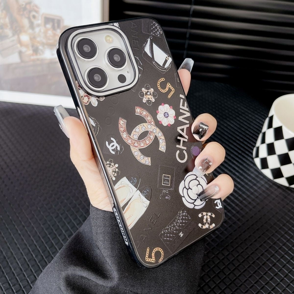 Custodia per telefono con design trasparente per iPhone