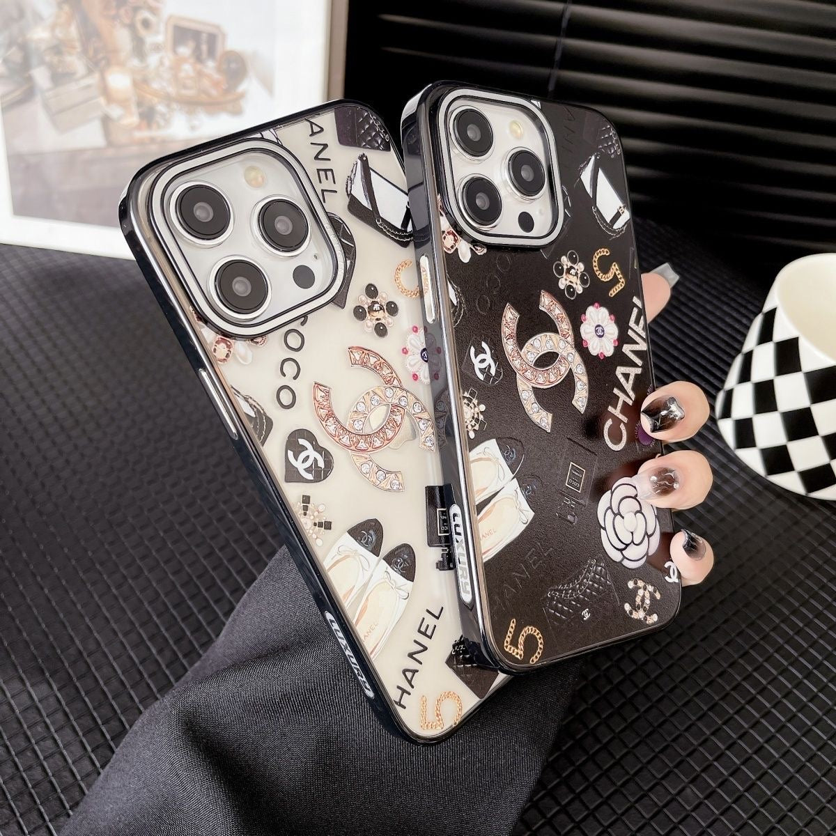 Custodia per telefono con design trasparente per iPhone