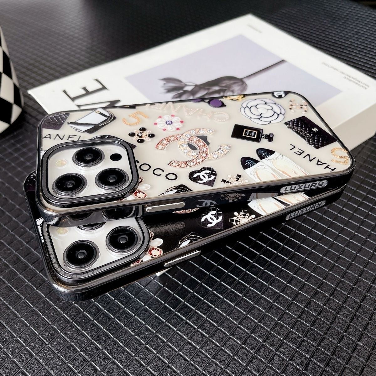 Custodia per telefono con design trasparente per iPhone