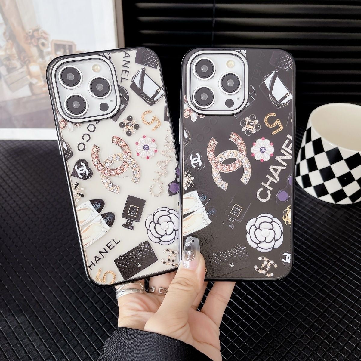 Custodia per telefono con design trasparente per iPhone