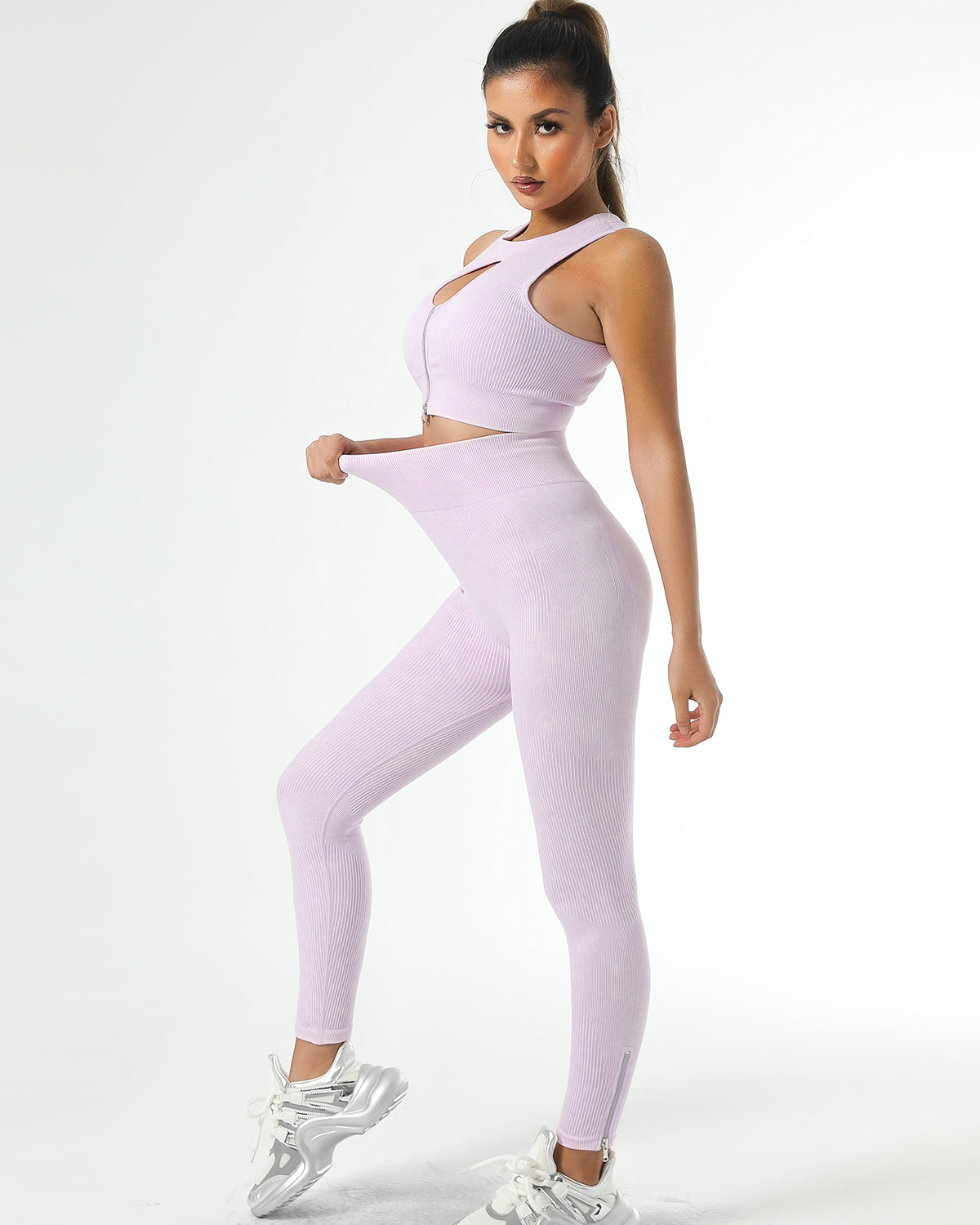 Leggings senza cuciture Isabella - Viola chiaro