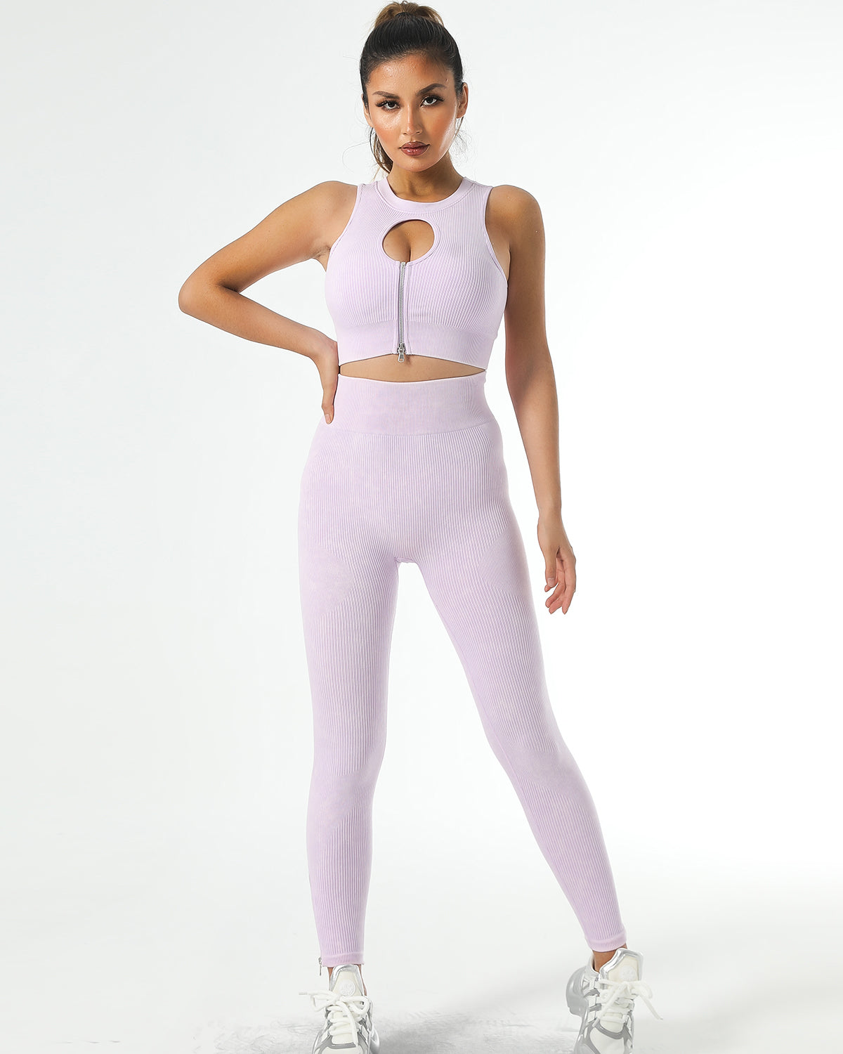 Leggings senza cuciture Isabella - Viola chiaro
