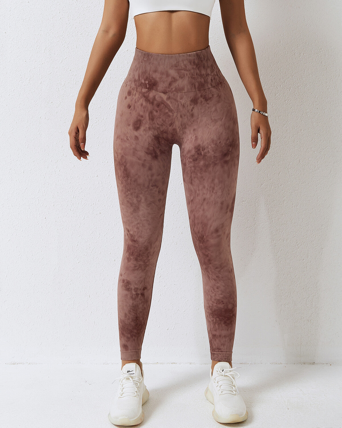 Leggings senza cuciture Leslie Scrunch - Marrone
