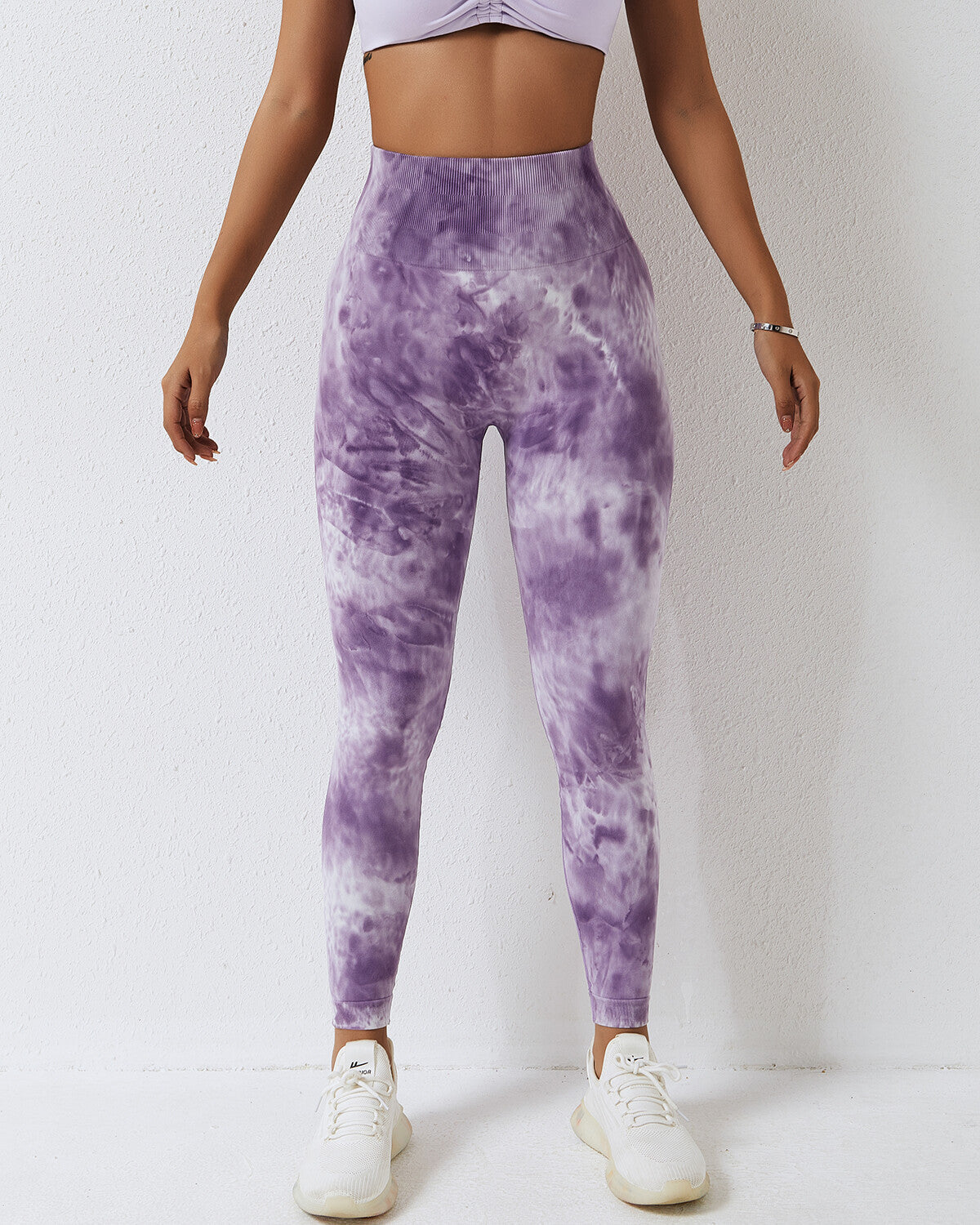 Leggings senza cuciture Leslie Scrunch - Viola