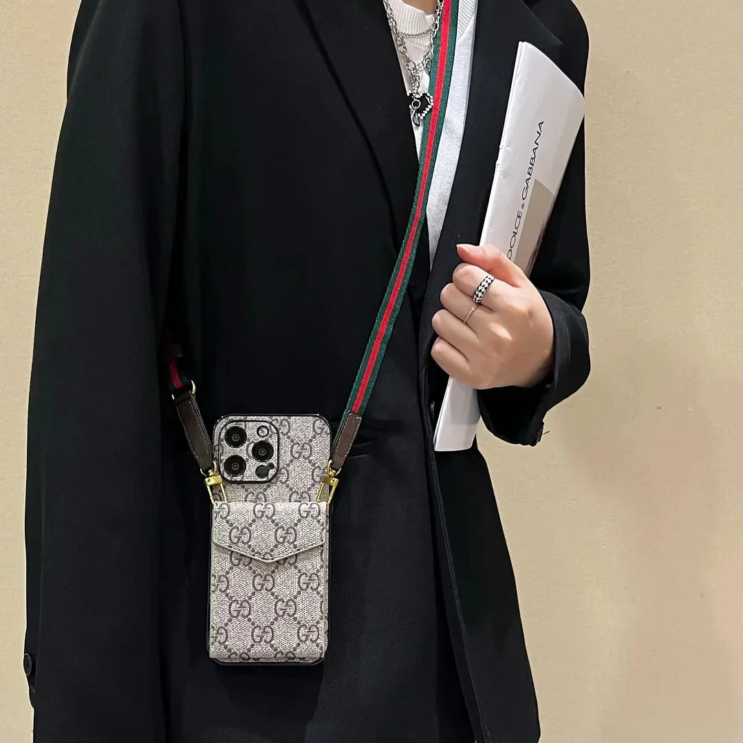 Elegante custodia a tracolla per iPhone