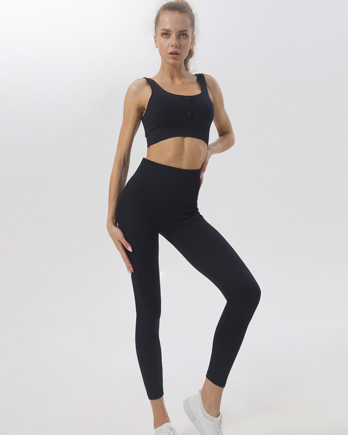 Leggings senza cuciture Madelyn - Nero