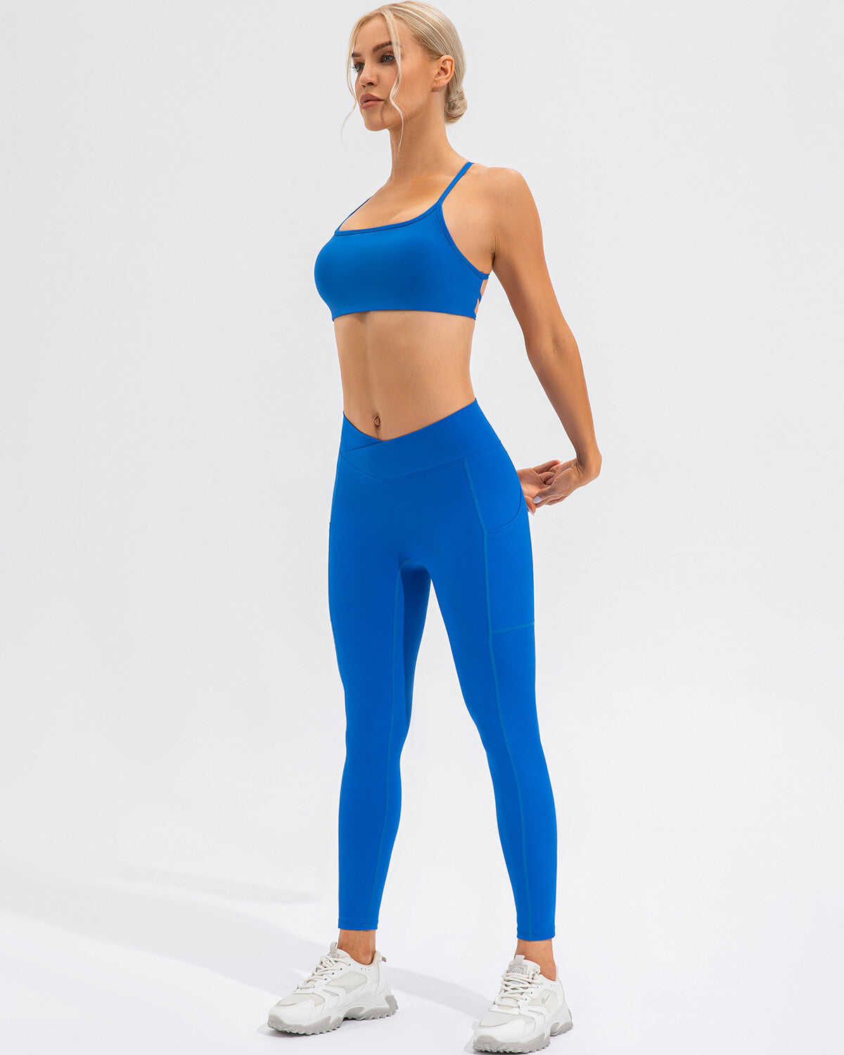 Leggings Sophie Scrunch Pocket - Blu