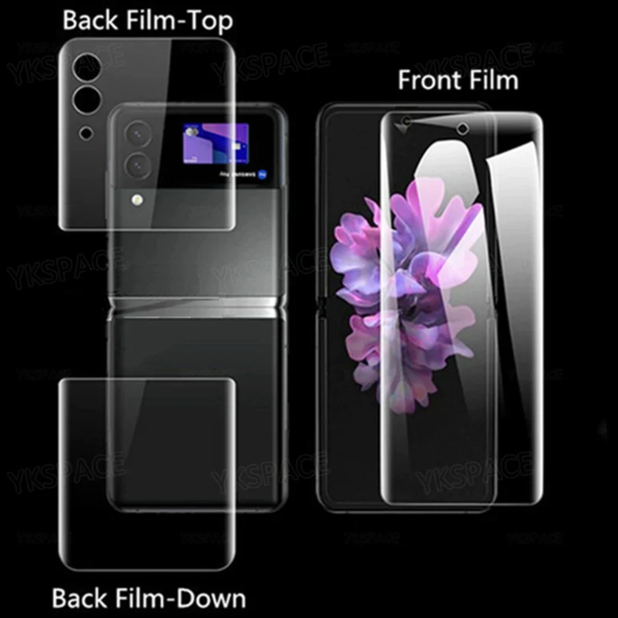 Pellicola protettiva per lo schermo in idrogel 3 in 1 per Galaxy Z Flip 6/5/4/3