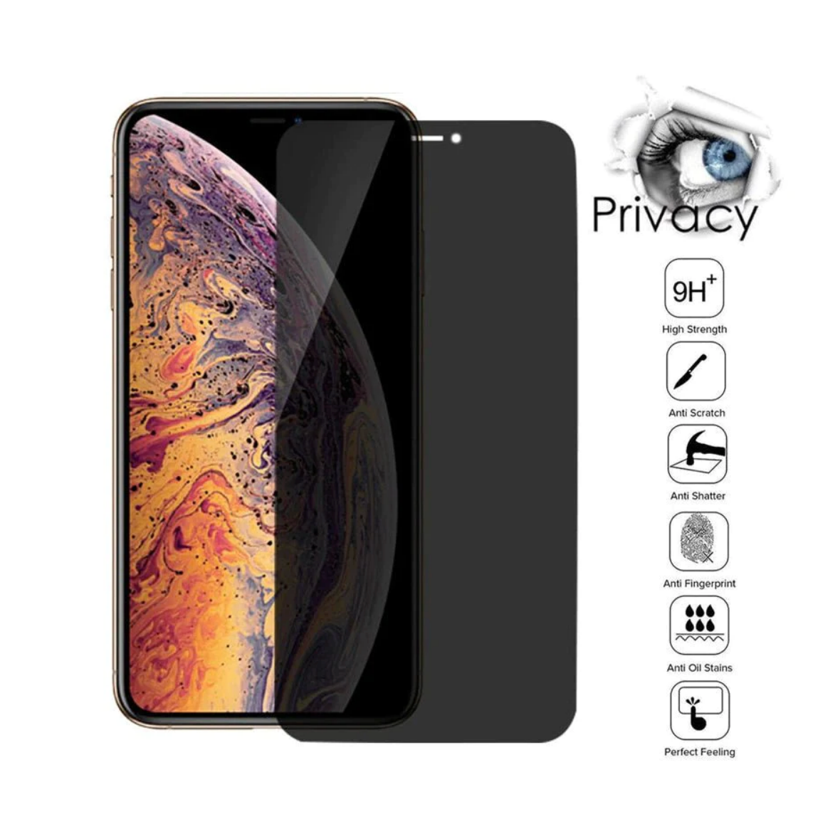 Pellicola protettiva anti-spia per iPhone Privacy-First
