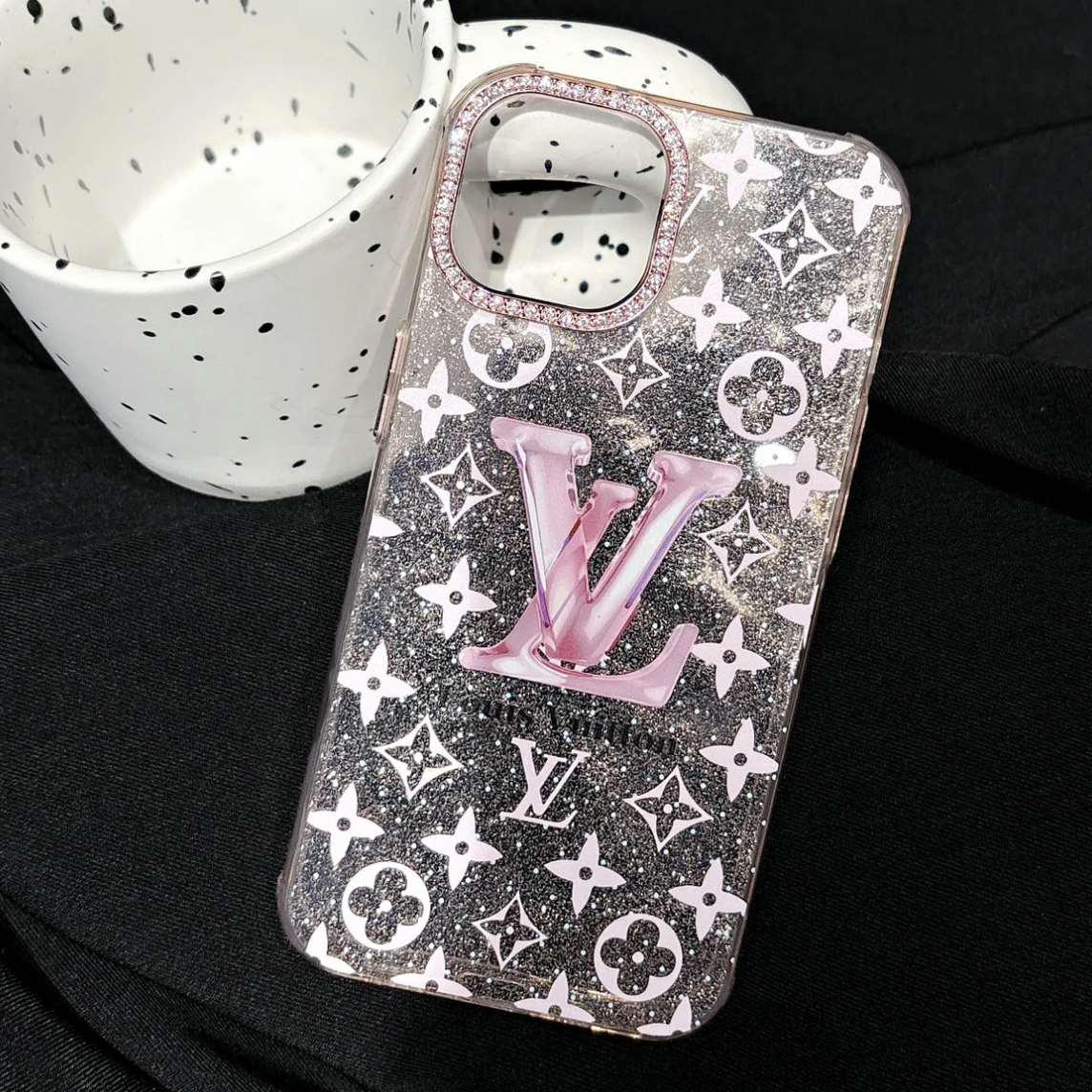 Custodia per telefono con design rosa per iPhone