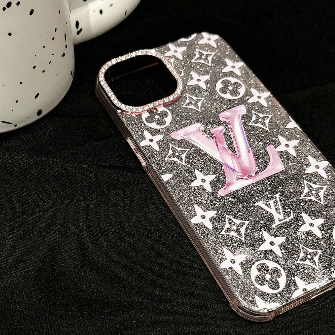 Custodia per telefono con design rosa per iPhone