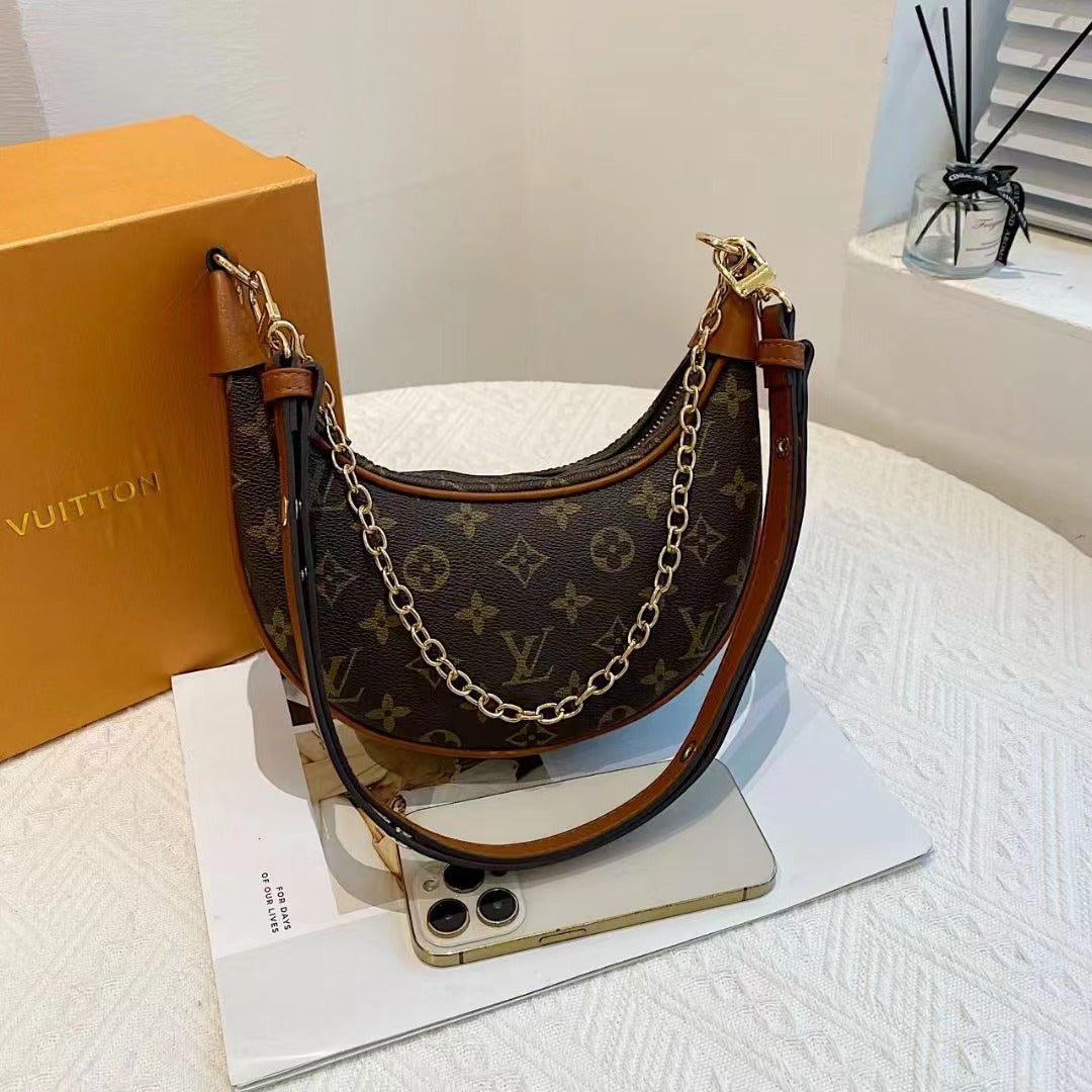 Borsa portatile classica marrone