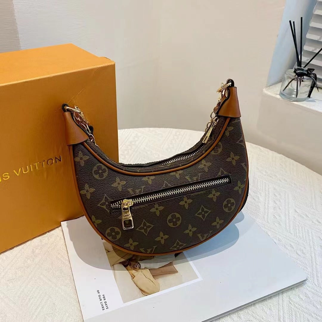 Borsa portatile classica marrone