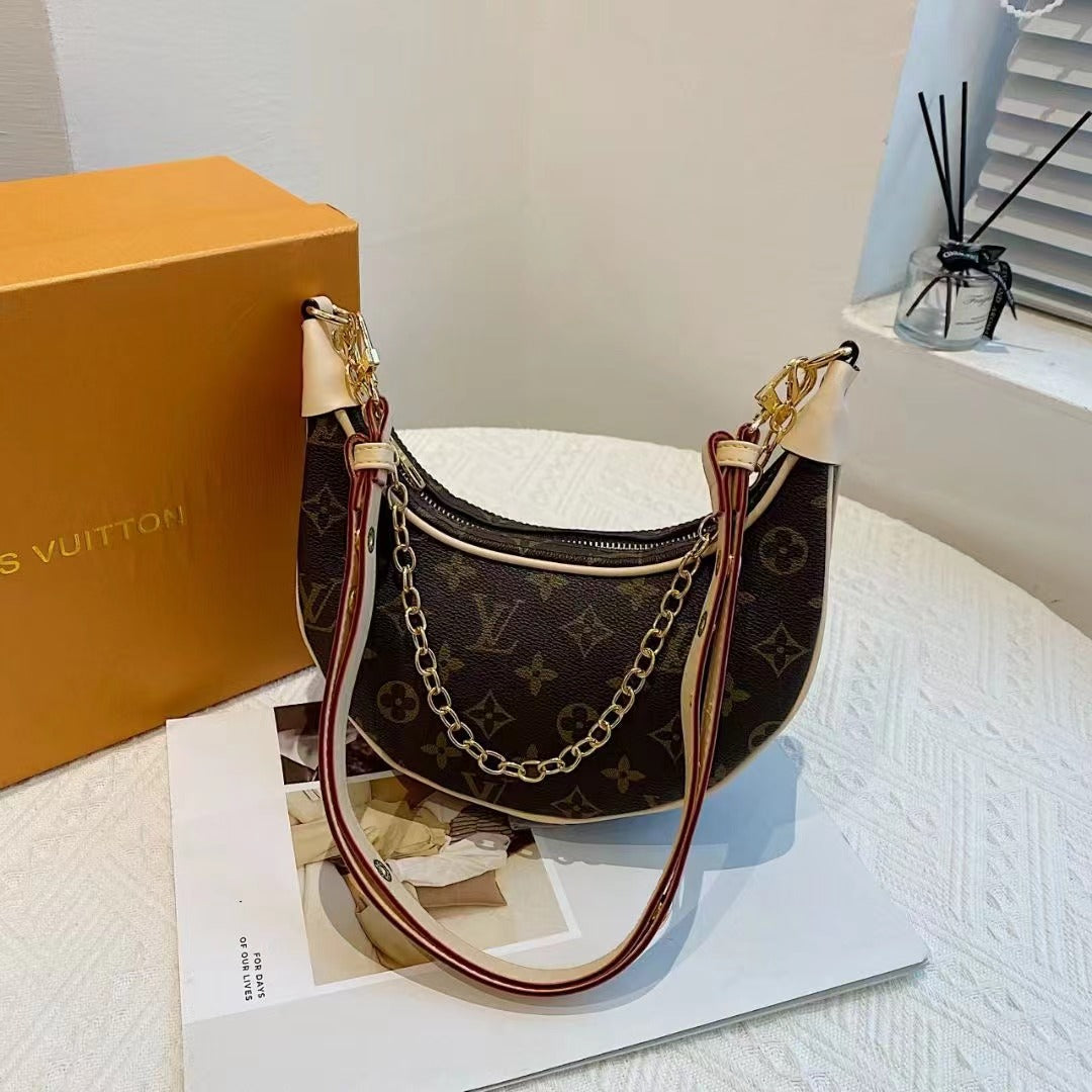 Borsa portatile classica marrone