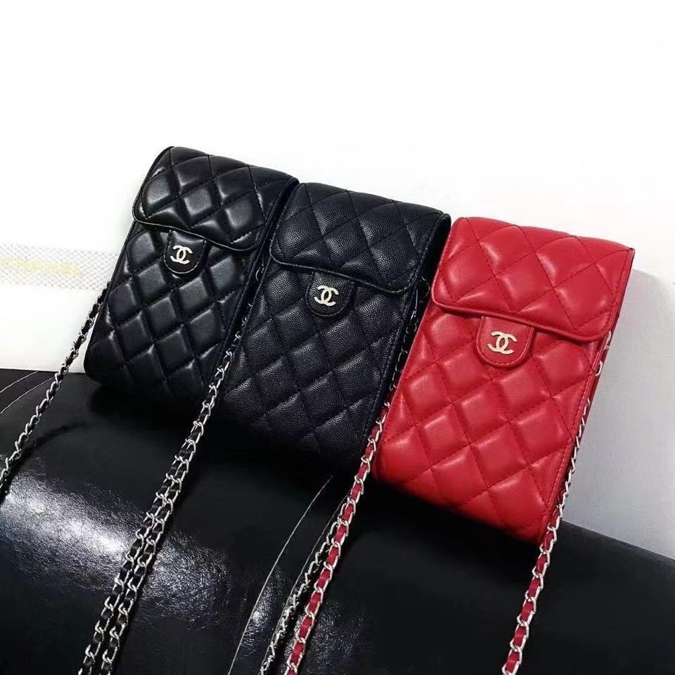Divertente borsa per telefono in pelle