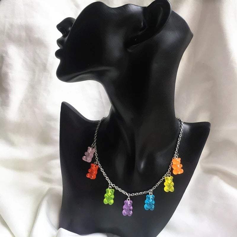 Collana con orsetto gommoso Y2K