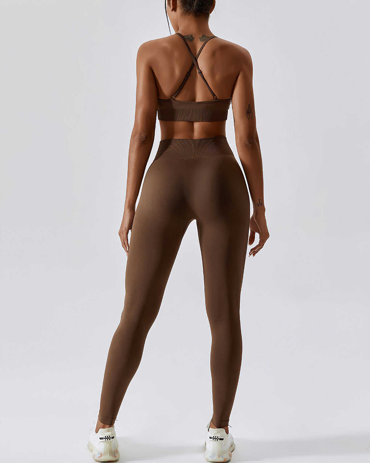 Leggings senza cuciture Zuri - Marrone scuro