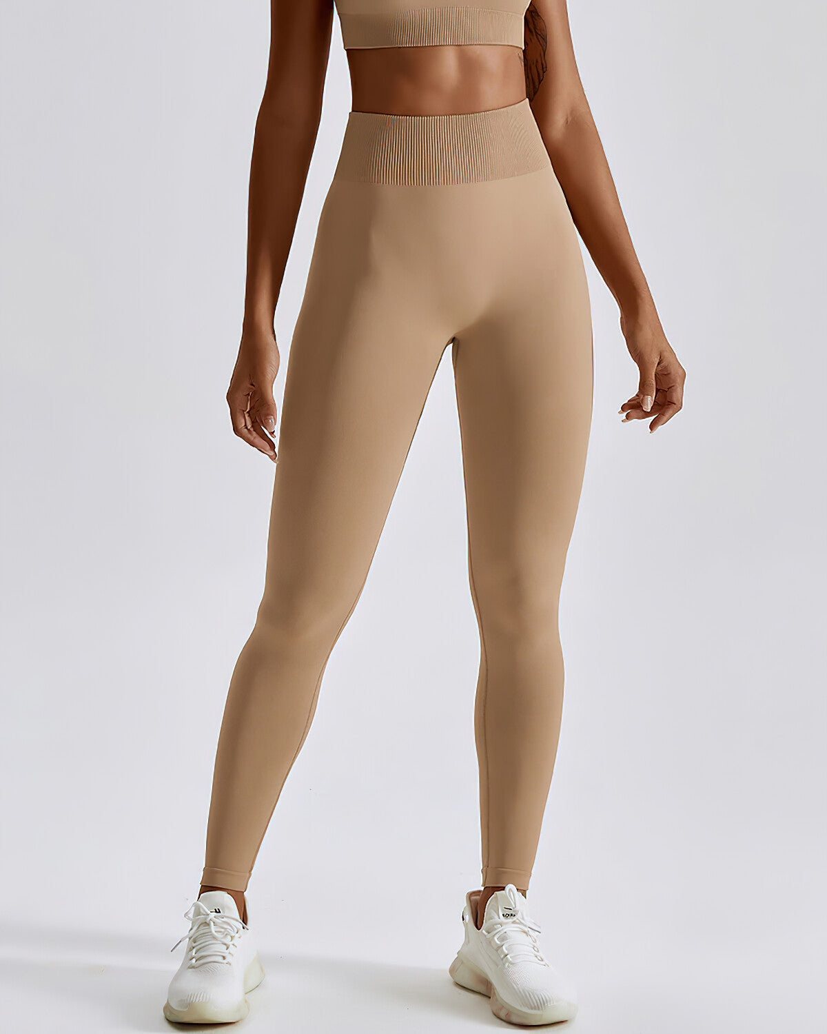 Leggings senza cuciture Zuri - Marrone chiaro