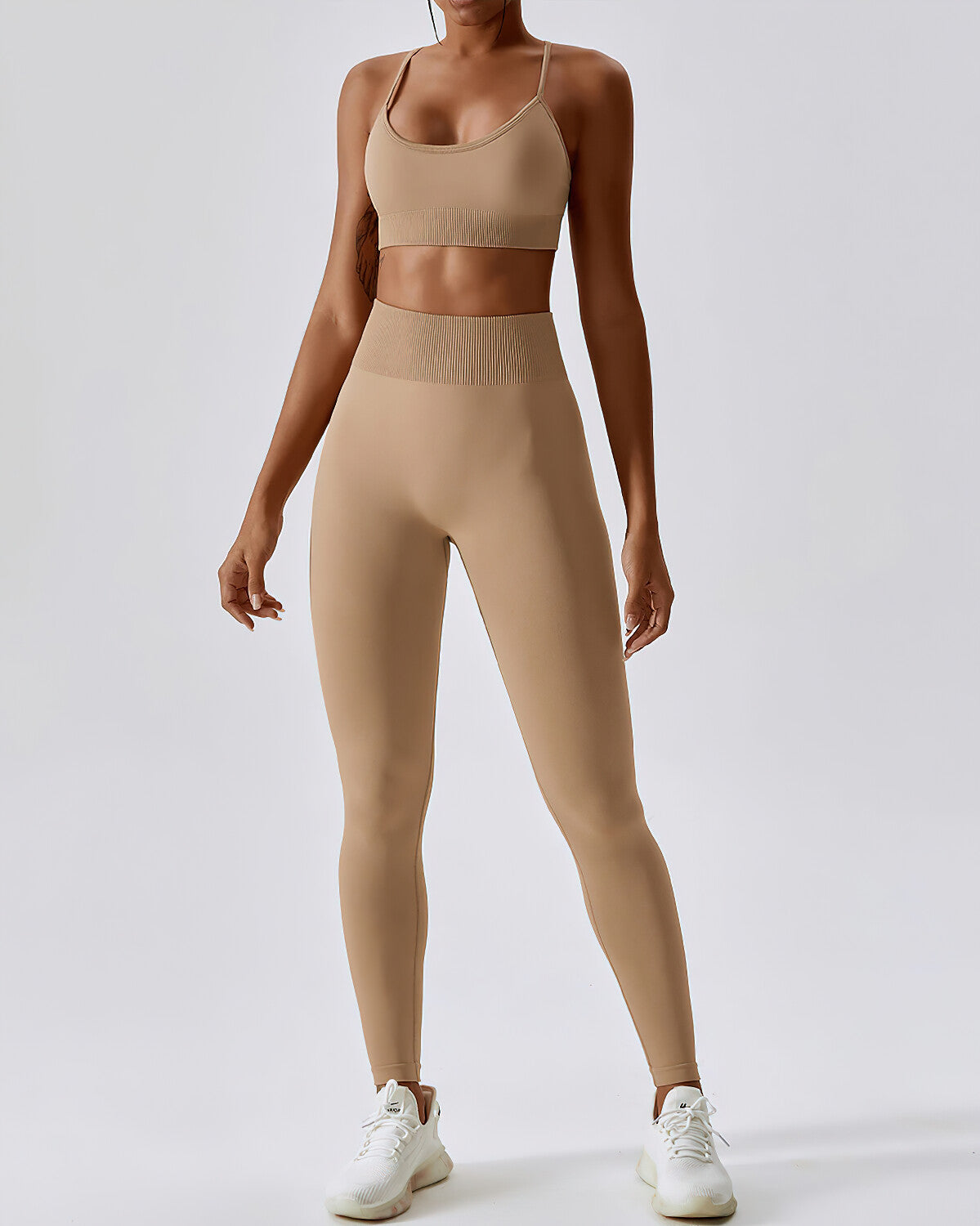 Leggings senza cuciture Zuri - Marrone chiaro
