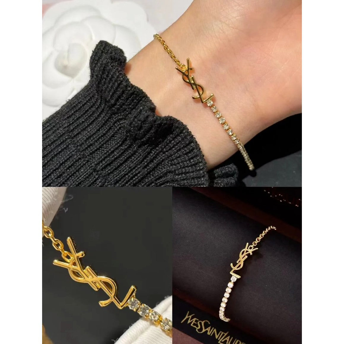Braccialetto alla moda con strass