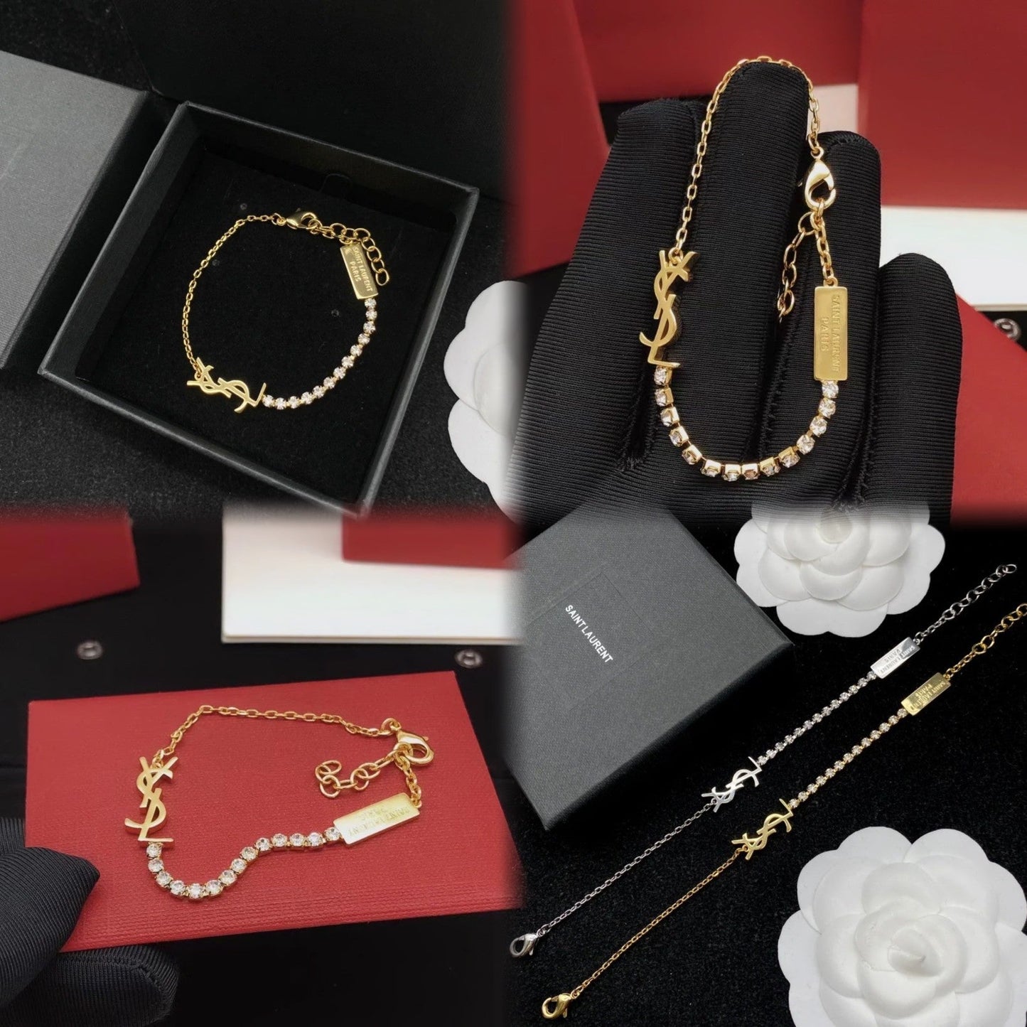 Braccialetto alla moda con strass